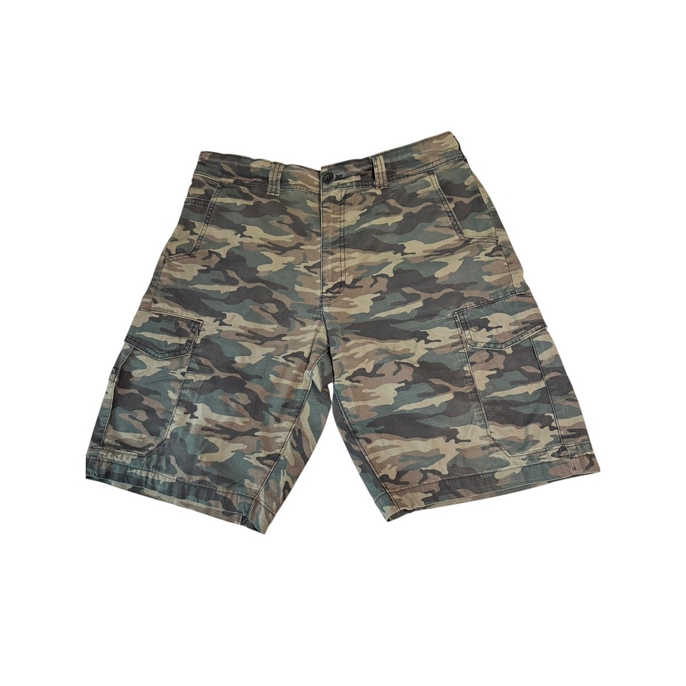 Dickies Temp-iQ Cooling Mens Camo Ripstop Cargo Shorts Green Brown Camouflage
